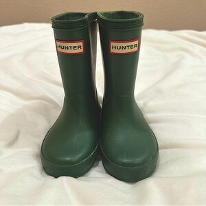 Hunter boots toddler size boy or girl green